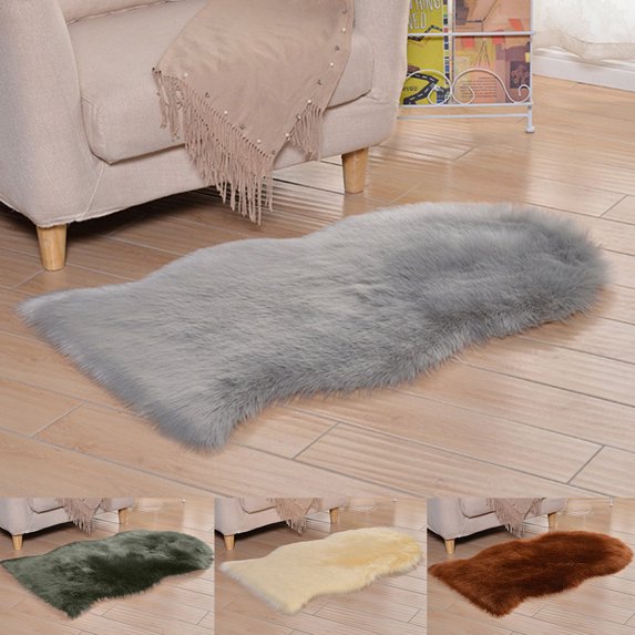 Cheers.US Super Soft Plush Rugs Chair Couch Cover Black Area Rug for Bedroom Floor Sofa Living Room
