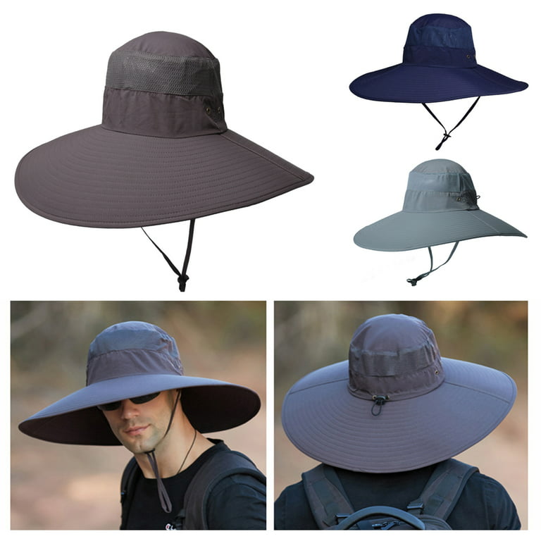 Bucket Boonie Hat Wide Brim w/Head Net Sun Cap Outdoor Fishing Camping Men  Women