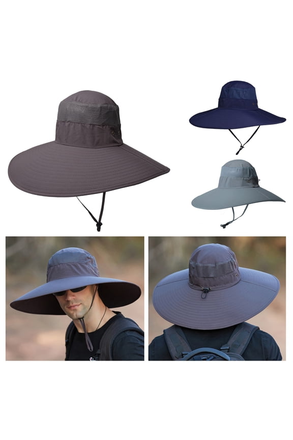 Super Wide Brim Sun Hat-UPF50+ Waterproof Bucket Hat for Fishing Hiking Camping Fishing Hat and Safari Cap with Sun Protection