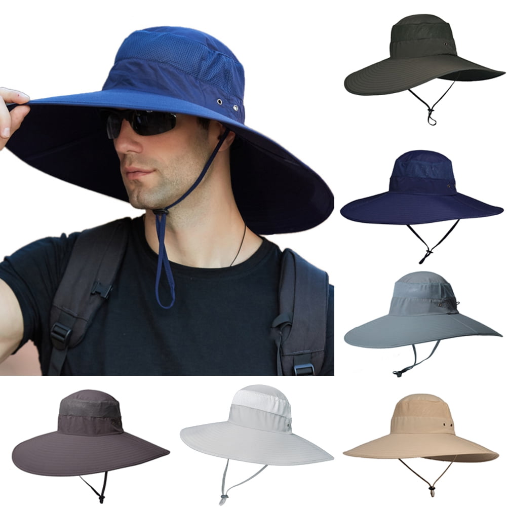 HLLMAN Super Wide Brim Sun Hat-UPF 50+ Protection,Waterproof Bucket Hat for  Fishing, Hiking