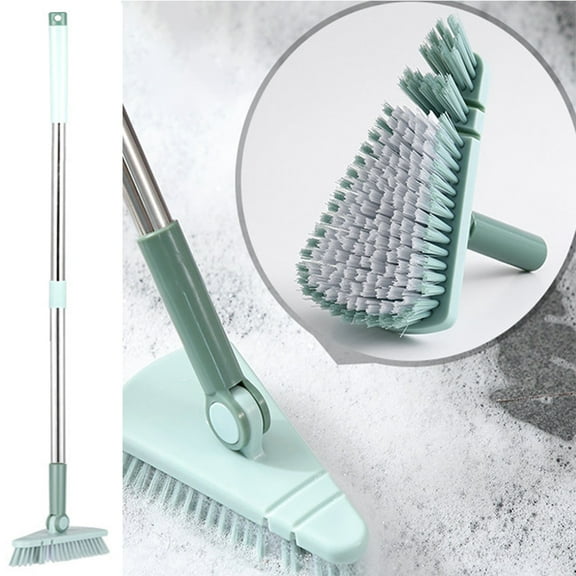 Cheers.US Tile Floor Scrub Brush, Scalable Rotatable Tub Scrub Brush with Long Handle - Stiff Bristle Grout Brush, Detachable Handle for Cleaning Removable Tub, Bathroom, Tile, Wall and Kitchen