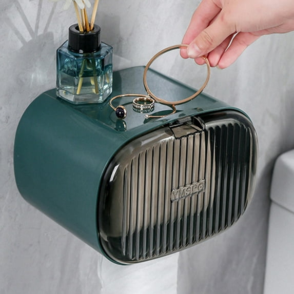 Cheers US Toilet Paper Holder, Toilet Paper Holder Wall Mounted Toilet Paper Storage , Roll Tissue Holder Dispenser Bathroom Toilet Paper Holder