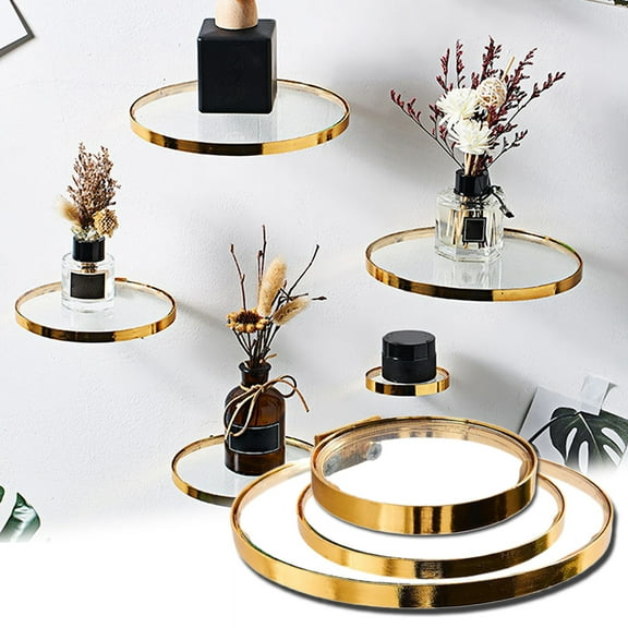 Cheers.US Traditional 7.83" x 7.83" Gold Floating Shelf