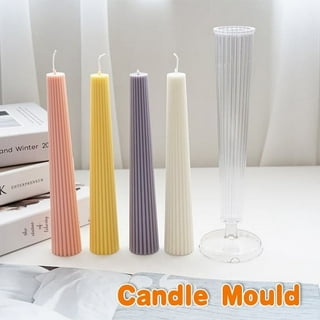 MILIVIXAY 2pcs Octagonal Pillar Candle Molds - Plastic Candle Mold for Beeswax - Candle Making Molds.