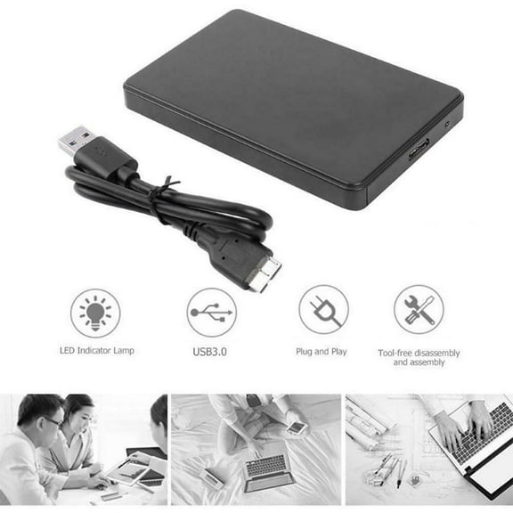 Cheers.US USB 3.0/2.0 5Gbps 2.5inch SATA External Closure HDD Hard Disk Case Box for PC