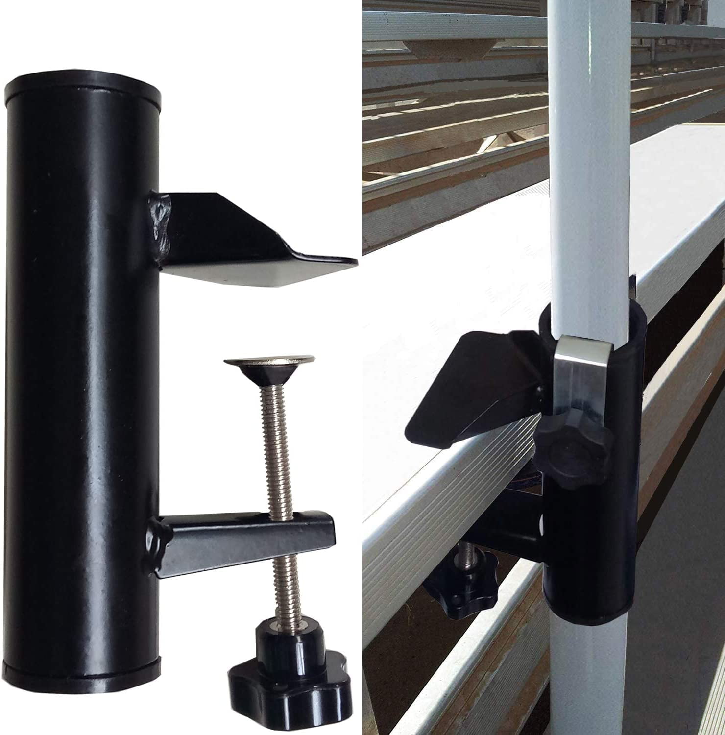 Cheers.US Umbrella Stand Parasol Holder Fixed Clip, Portable Adjustable