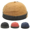 thumbnail image 1 of Cheers.US Unisex Cotton Brimless Beanie Hat Adjustable Trendy Skull Cap Sailor Cap, 1 of 3