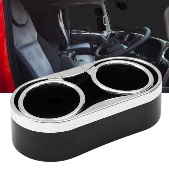 Cheers.US Universal Car Auto Truck Adhesive Mount Cup Drink Holder Organzier Storage Box,Universal, Dual Cup Holder, Pull Ring, Adhesive