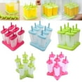 thumbnail image 1 of Cheers US Upgrade Popsicle Molds Sets Ice Cream Lolly Maker Form DIY Pop Mould 6 Ice Pop Makers Reusable Ice Lolly Cream Mold Home-made Popsicles Mould Tray with Stick, 1 of 2