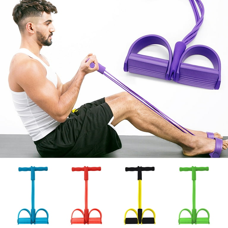 Cheers.US Upgrade Sit-up Bodybuilding Expander Elastic Pull Rope Fitness  Equipment- Pedal Resistance Band for Abdomen/Waist/Arm/Yoga Stretching
