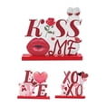 thumbnail image 1 of Cheers US Valentine's Day Wooden Tabletop Centerpiece Signs- Letter Shaped Table Toppers Desktop Signs for Valentine's Day, Anniversary, Wedding, Party Decors, Gifts, 1 of 7