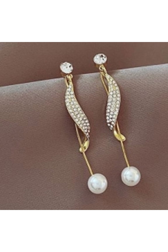 Vintage Art Deco Pearl Earrings - Vintage Pearl Dangle Earrings Pearl Wedding Earrings for Brides Bridesmaids Mother of the Bride