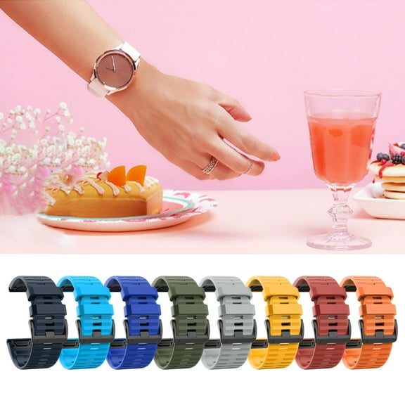 Cheers US Watch Band Soft Silicone 22mm/26mm Quick Release Watchband Strap for Fenix 6/Fenix6 Pro/Approach S60/Forerunner935/Forerunner945/Fenix5 Sports Strap for Men & Women