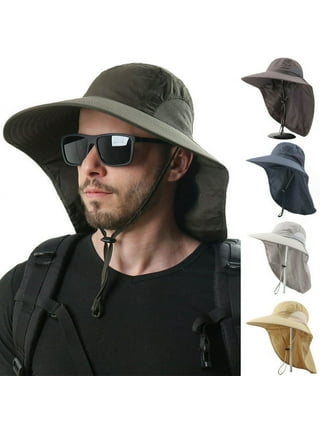 Wide Brim Sun Hat for Men Outdoor Sun Protection Boonie Summer Hat for  Safari Hiking Fishing Cycling