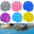 thumbnail image 1 of Cheers.US Waterproof Unisex Swim Caps, Durable Flexible Silicone Swimming Hats for Women Men Kids Adults, Bathing Swimming Caps for Short/Long Hair, 1 of 7