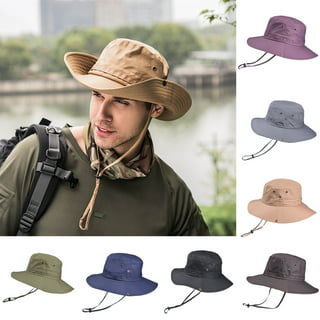 Comhats Summer UPF 50 Sun Hats for Men Wide Brim Safari Hunting Fishing Hiking Boonie Chin Strap Waterproof Army Green Large, Men's, Size: One Size