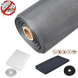 Fiber Glass Pvc Coated Mosquito Net Mesh with Loop Stitching and Self  Adhesive Hook to fix