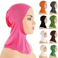 thumbnail image 1 of Cheers.US Windproof Womens Muslim Mini Caps Solid Color Modal Neck Cover Under Scarf Head Wear Cap, 1 of 3