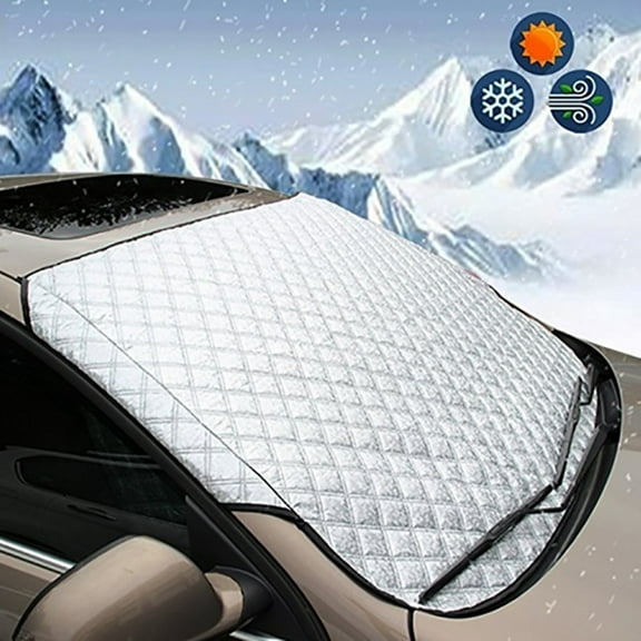 Cheers.US Windshield Snow Cover Ice Removal Wiper Visor Protector All Weather Winter Summer Auto Sun Shade for Cars Vans and SUVs Stop Scraping with a Brush or Shovel