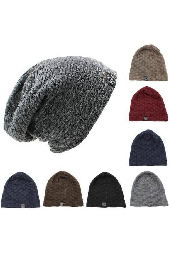 Winter Beanie Knit Hats for Men %26 Women Daily Knit Ribbed Cap Warm %26 Soft Stylish Toboggan Skull Caps for Cold Weather Unisex Elastic Knitted Soft Hat for Daily Wear