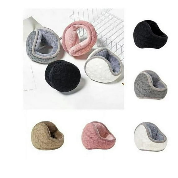 Cheers.US Winter Fleece Ear Warmers Muff Headband for Men Women Kids Ski Running Cycling Thick Lightweight Knitted Collapsible Ear Warmer for Outdoor