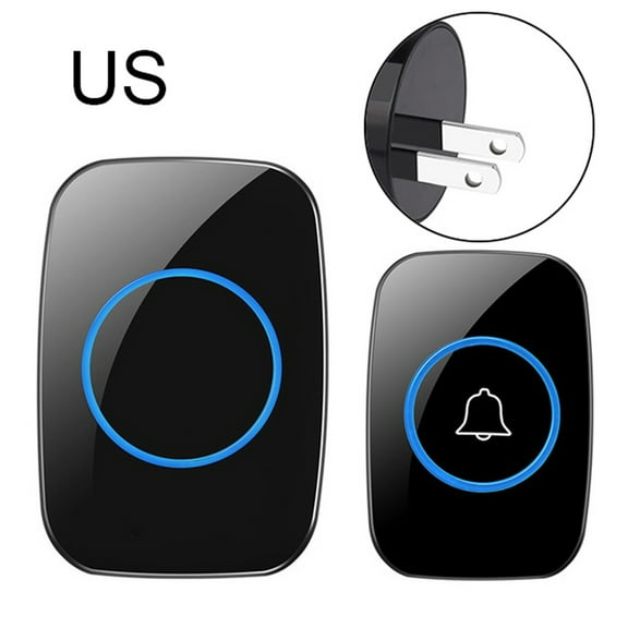 Cheers.US Wireless Doorbell, Waterproof Door Chime Kit Includes Push Button and Plug-In Receiver, Over 300m Range, CD Quality Sound and LED Flash
