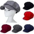 thumbnail image 1 of Cheers.US Women Beret Newsboy Hat French Wool Cap Classic Autumn Spring Winter Hats, 1 of 7