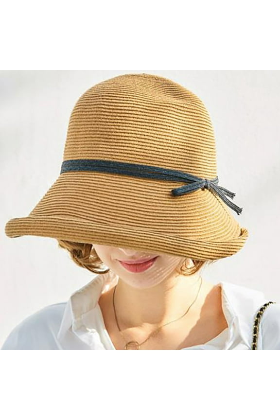 Women Cloche Hat 1920s Vintage Hat Summer Bowler Hat Sun Church Hat for Women