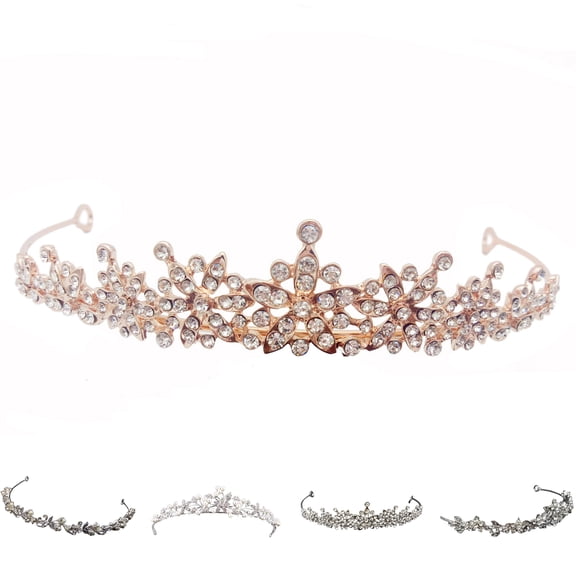 Cheers.US Women Girls Princess Elegant Tiara Crown Shiny High Stability Fashionable Bridal Wedding Queen Crown Birthday Party Headband Accessories