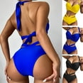 thumbnail image 1 of Cheers US Women Halter Bikini Swimsuit High Waist Swimwear 2 Piece Bathing Suits, 1 of 7