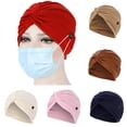 thumbnail image 1 of Cheers.US Women Muslim Hair Loss Braid Head Hijab Turban Wrap Cover​ Cancer Cap Hat, 1 of 4