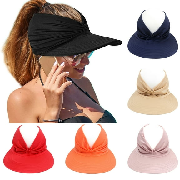 Cheers.US Women Sport Sun Visor Hats,Empty Top Baseball Sun Cap,Womens Sunhats with uv Protection,Sun Hats for Young Girls Women Beach