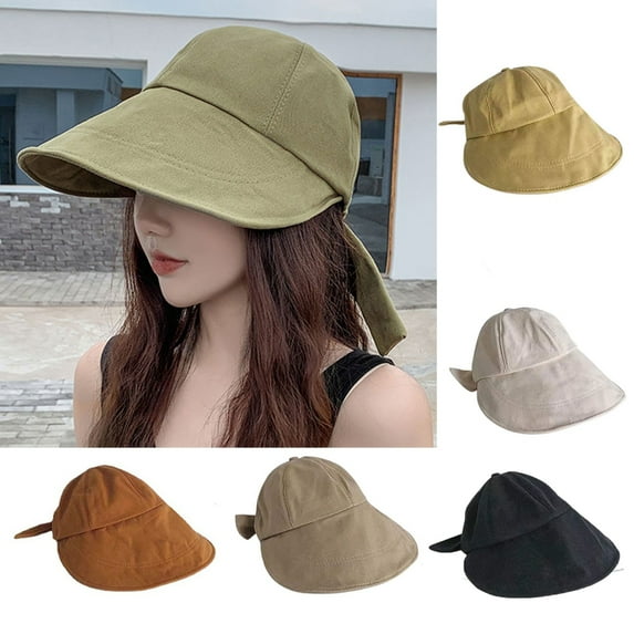 Cheers.US Women Summer Cap Big Bow-knot Women Wide Brim Sun Visor Hat UV Sun Protection Beach Hats Visors for Women