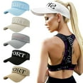 thumbnail image 1 of Cheers.US  Women Sunvisor Cotton Sun Protection Hat Men Sports Visor Elastic Quick Drying Wide Brim for Golf Riding Beach Hiking, 1 of 3