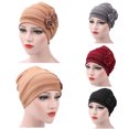 thumbnail image 1 of Cheers.US Women Turban Flower Caps Elastic Beanie Headscarf Vintage Headwrap Hats, 1 of 7