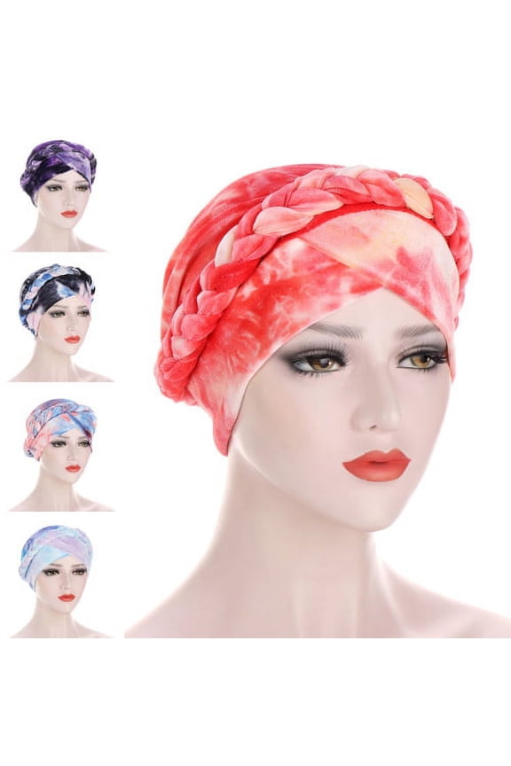 Women Turban Head Wrap Pre-Tied Bonnet Beanie Hat Sleeping Cap Headwrap