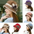 thumbnail image 1 of Cheers US Women Winter Warm Knit Hat Wool Snow Ski Caps with Visor Knitted Hat Warm keeping Super Soft Cotton Ultra thick Ear Hat, 1 of 5