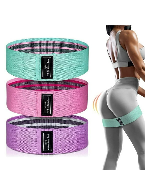 Cheers.US Women Yoga Gear Strengthen Exercise Bands Buttocks Elastic Tension Band Fitness Loop Bands for Legs and Butt, Strength Training, Physical Therapy,Pilates Workout