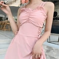 thumbnail image 1 of Cheers US Women's Crossover Ruched Skirt One Piece Swimdress Swimsuit Bathing Suit, 1 of 7