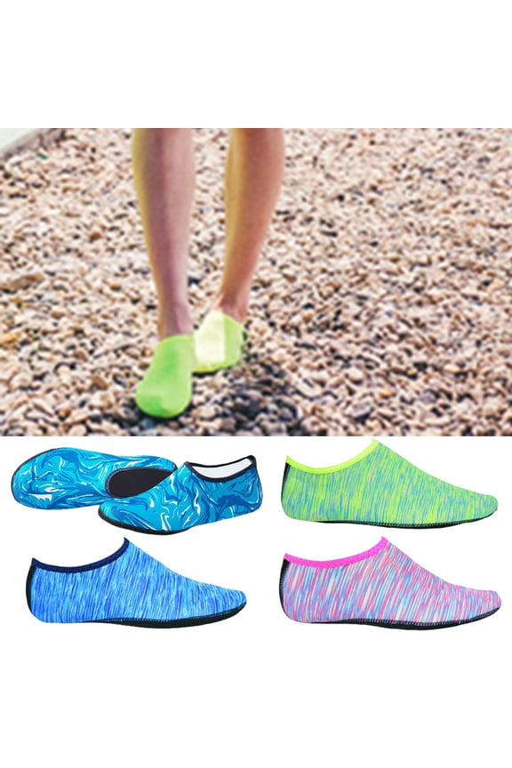 ; Women’s Slip-Resistant Water Shoes, Closed Toe Blue S