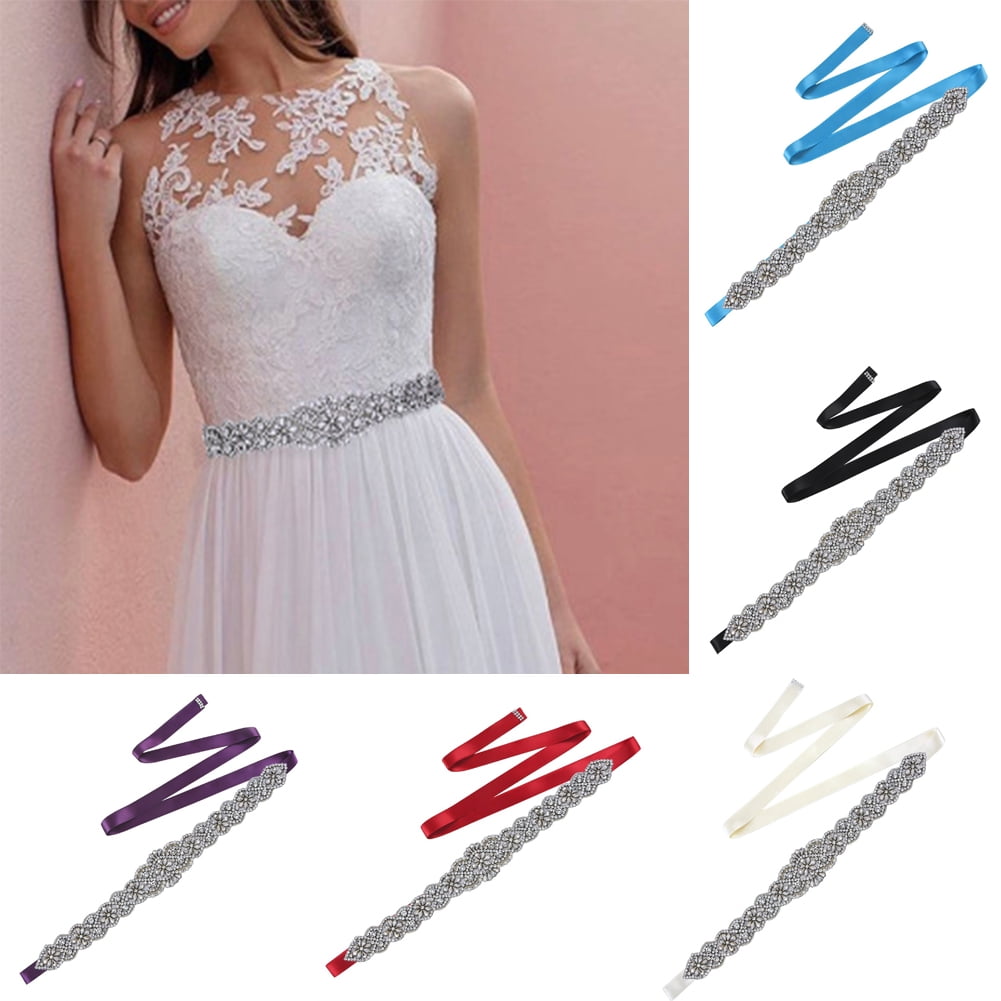 Cheers.US Women's Wedding Belt Crystal Pearls Bridal Sash Rhinestone Dress  Belts for Bridal Gowns - Walmart.com