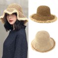 thumbnail image 1 of Cheers.US Women's Wide Brim Caps Foldable Summer Beach Sun Straw Hats, 1 of 7