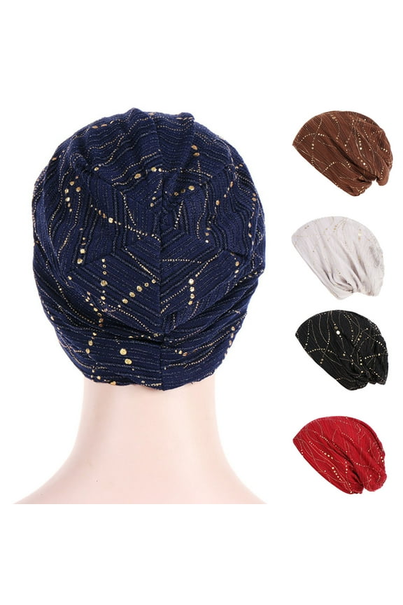 Womens Cotton Beanie Lace Turban Soft Sleep Cap Chemo Hats Fashion Slouchy Hat