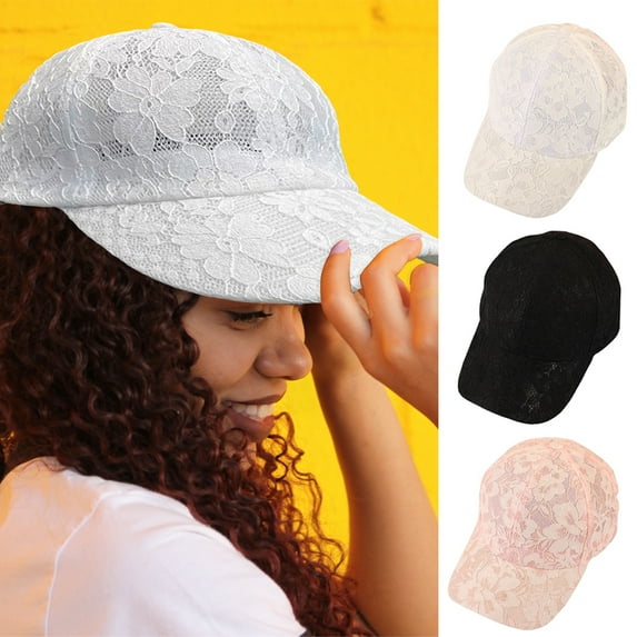 Cheers.US Womens Distressed Baseball Cap Lace Peaked Cap Plain Solid Color Adjustable Vintage Mens Sport Hat Unisex Versatile Washed Dad Hat