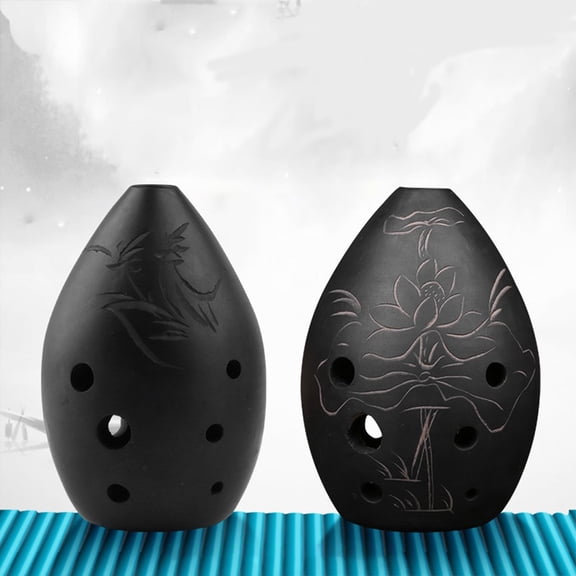 Cheers.US Xun 8 Holes C Tone Professional Chinese Instrument Craft Pottery Chinese Flute Ocarina for Beginner