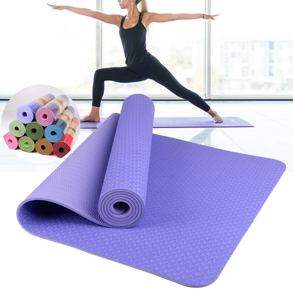Cheers.US Yoga+ All-Purpose Extra Thick High Density Anti-Tear Exercise Yoga Mat and Knee Pad with Carrying Strap