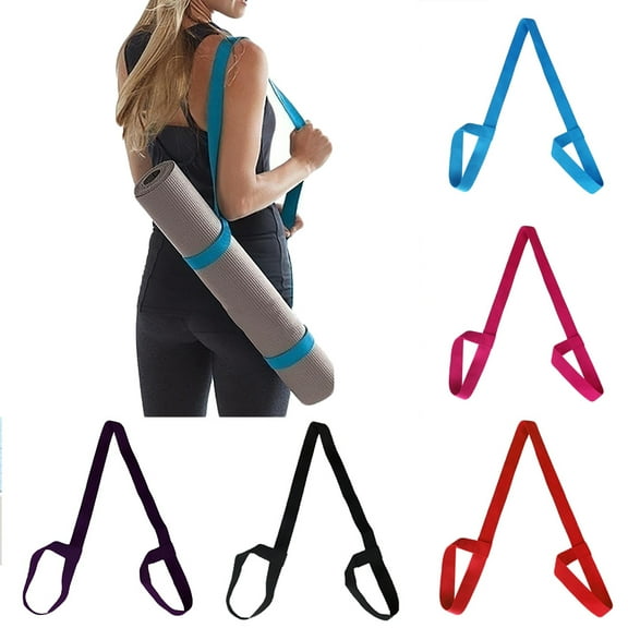 Cheers.US Yoga Mat Strap Thick Durable The Must-Have Multi-Purpose Strap/Carrier for Your Yoga Mat, Exercise Mat Solid Color Holder Shoulder Strap Carrier Tie Belt