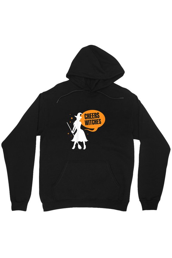 Cheers, Witches Funny Graphic Halloween Drinking Humor For Her Party Simple M7301 Unisex Hoodie, Up to Size 5XL