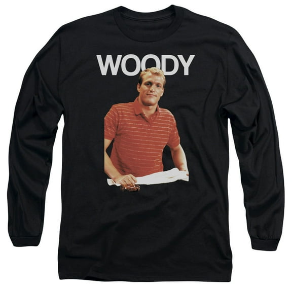 Cheers Woody Long Sleeve Adult 18/1 T-Shirt Black