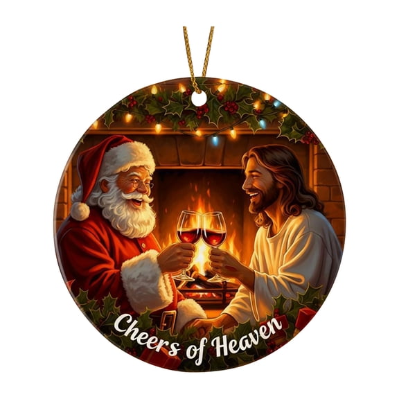 Cheers of Heaven 2D Acrylic Letter Christmas Ornaments, Alphabet Hanging Pendants for Xmas Tree Decor, Holiday Party and Festive Home Decor,A